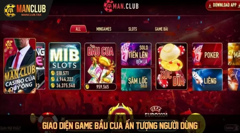 Giao diện game bầu cua ấn tượng người dùng