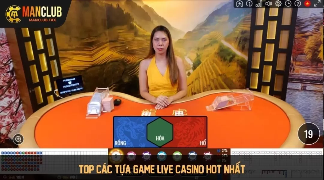 Top các tựa game Casino trực tiếp hot nhất năm 2024